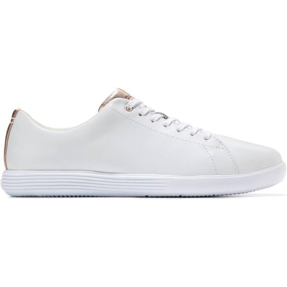 NWT Cole Haan Women's Grand Crosscourt Ii Sneaker, White/Rose Gold, 7.5 - Picture 4 of 7